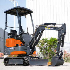 Mini Excavator SD12E with 13.5HP RATO Petrol Engine and Mechanical Thumb