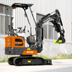 1.5 Ton Mini Excavator SD15E With Kubota D722 Engine And Side Swing