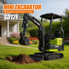 Mini Excavator SD12E with 13.5HP RATO Petrol Engine and Mechanical Thumb