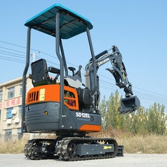 1 Ton Mini Excavator SD12EL With 13.5hp RATO Petrol Engine And Mechanical Quick Change