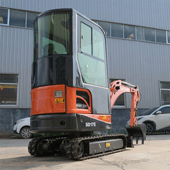 1.7 Ton Mini Excavator SD17E Pro With Enclosed Cab And 14 Hp Kubota D722 Engine