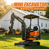 1 Ton Mini Excavator SD12EL With 13.5hp RATO Petrol Engine And Mechanical Quick Change