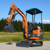 Mini Excavator SD12E with 13.5HP RATO Petrol Engine and Mechanical Thumb