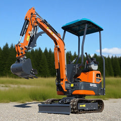 Mini Excavator SD12E with 13.5HP RATO Petrol Engine and Mechanical Thumb