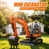 1.7 Ton Mini Excavator SD17E With 14 Hp Kubota D722 Engine
