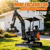 2 Ton Mini Excavator SD20U With Yanmar 380F Engine And Side Swing