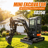 2.5 Ton Mini Excavator SD25U With Enclosed Cab And 20 Hp Yanmar 380F Engine
