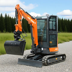 2.5 Ton Mini Excavator SD25U With Enclosed Cab And 20 Hp Yanmar 380F Engine