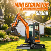 3 Ton Mini Excavator SD30U With Yanmar 380F Engine And Cab
