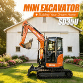 3.5 Ton Mini Excavator SD35U Equipped With Kubota 1703 Engine And Cab